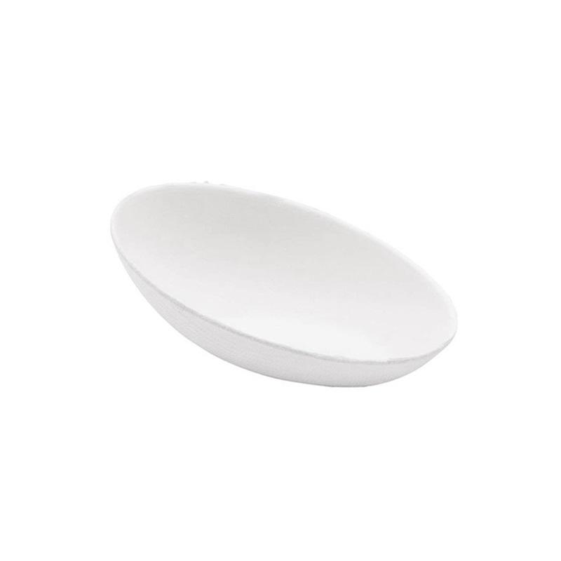  Compostable Forma de huevo de caña de azúcar mini placas de postre